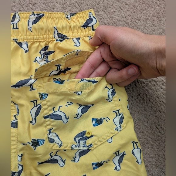 Cat & Jack Target Youth Boys Yellow Seagull Swim Trunks Small 6 / 7 - Picture 3 of 12